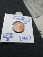2013 D U.S.A. Proof One Cent Penny Coin