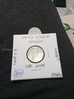 1944 United States One Dime Coin - Mercury Dime