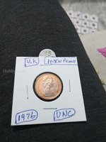 1976 UK New Penny Coin UNC