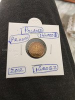 2012 Poland 1 Grosz Proof Coin