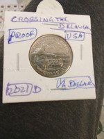 2021-D Delaware Crossing Proof Quarter Dollar Coin USA