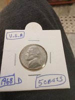 1968-D USA Jefferson Nickel 5 Cents Coin