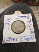 1969 D USA 5 Cents Jefferson Nickel Coin
