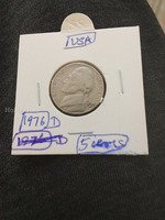 1976 D USA Jefferson Nickel 5 Cents Coin