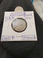 1985 P USA Jefferson Nickel 5 Cents Error Coin