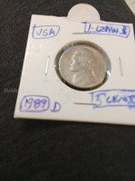 1989 D USA 5 Cents Jefferson Nickel Coin