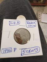 1990 P USA 5 Cents Error Coin