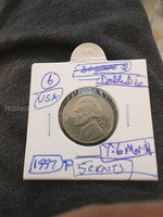 1997 P USA 5 Cents Jefferson Nickel - Double Die Error