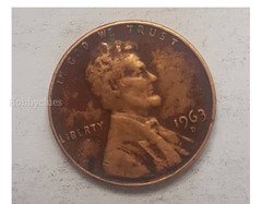 1963 D Lincoln Wheat Penny - US One Cent Coin