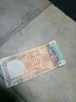 Old Indian 10 Rupees Banknote
