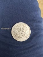 Old dollar coin in 1851
