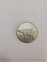 1988 Indian 25 Paise Coin with Rhinoceros Design