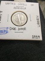 1919 United States Mercury Dime