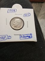 1969-D USA Roosevelt Dime UNC