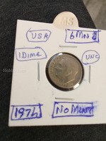 1974 USA Dime - No Mint Mark - UNC Condition