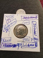 1986 P USA Roosevelt Dime - Uncirculated (UNC) Condition