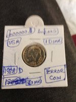 1988-D USA Dime Error Coin