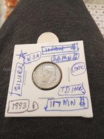 1993 D USA Silver Roosevelt Dime UNC