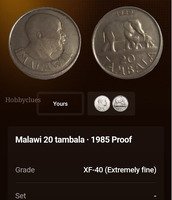 Malawi 20 Tambala Coin 1989 XF-40 Extremely Fine