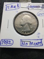1982 US Quarter Dollar - No Mint Mark