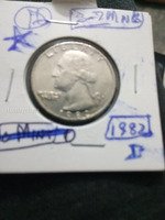 1982 D Washington Quarter Coin