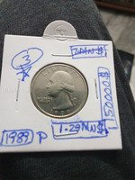 1989 P US Quarter Dollar Coin - Good Condition