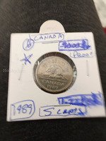 1989 Canada 5 Cents Coin - Proof