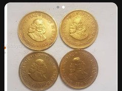 Set of 4 South African 1964 Half Cent Coins