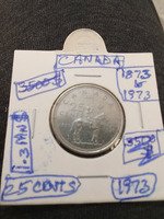 Canada 25 Cents Coin 1973