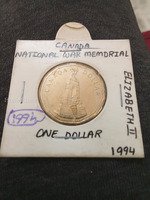 1994 Canada National War Memorial One Dollar Coin