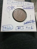 1964 Canada 1 Cent Coin