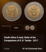 South Africa 5 Rand Coin - Order of the Companions of O. R. Tambo 2017