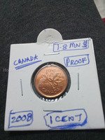 2008 Canada 1 Cent Proof Coin