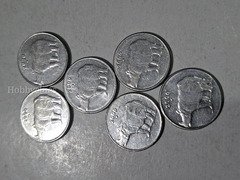 6 Coins of 25 PAISE 2000 RHINO Noida mint India
