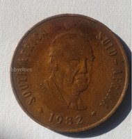 1982 South Africa Coin with Portrait - Image 2