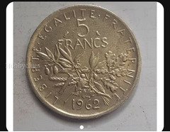1962 French 5 Francs Coin