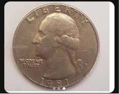 1981 US Washington Quarter Coin - Image 2