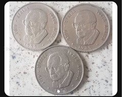 Set of 3 South African 1 Rand Coins from 1985 - Image 2