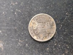 Old 1/2 Rupee Coin from India - Image 2