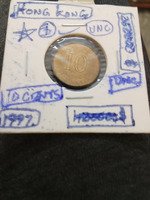 1997 Hong Kong 10 Cents Coin UNC