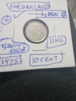 1975 Netherlands 10 Cent Coin