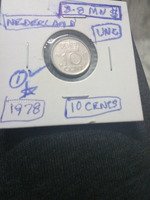 1978 Netherlands 10 Cents Coin UNC