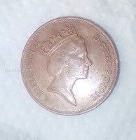 1991 British Two Pence Coin Featuring Queen Elizabeth II