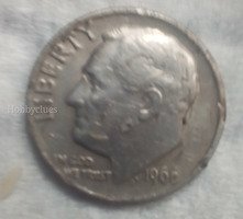 1966 US Roosevelt Dime Coin
