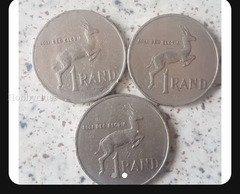 Set of 3 South African 1 Rand Coins from 1985