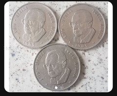 Set of 3 South African 1 Rand Coins from 1985 - Image 2
