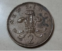 1971 British 2 New Pence Coin
