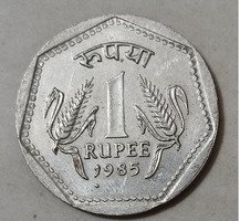 1985 Indian 1 Rupee Coin