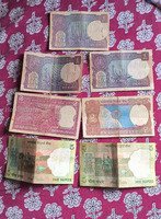 Vintage Indian Rupee Banknotes Collection - 1, 2, and 5 Rupees - Image 2