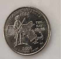 2000 Massachusetts State Quarter Dollar Coin - Image 2
